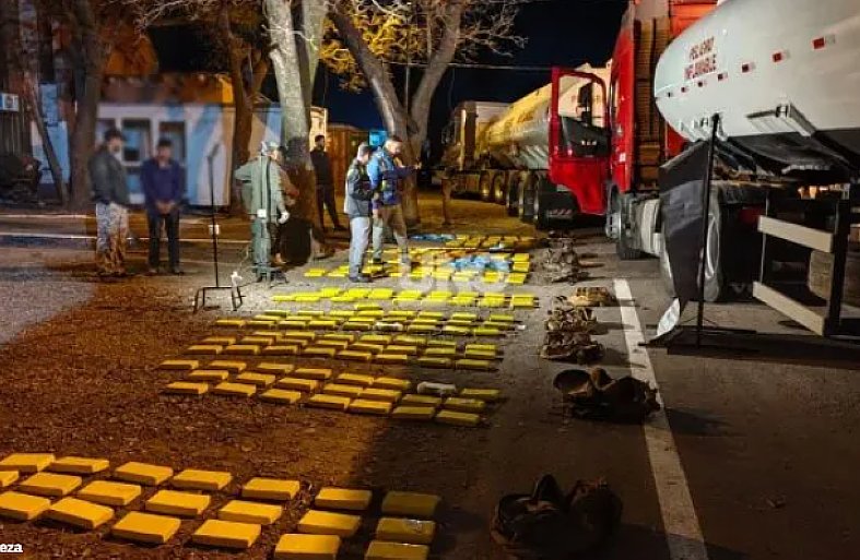 Gendarmería secuestró 388 kilos de cocaína ocultos en camiones cisterna sobre la Ruta 34