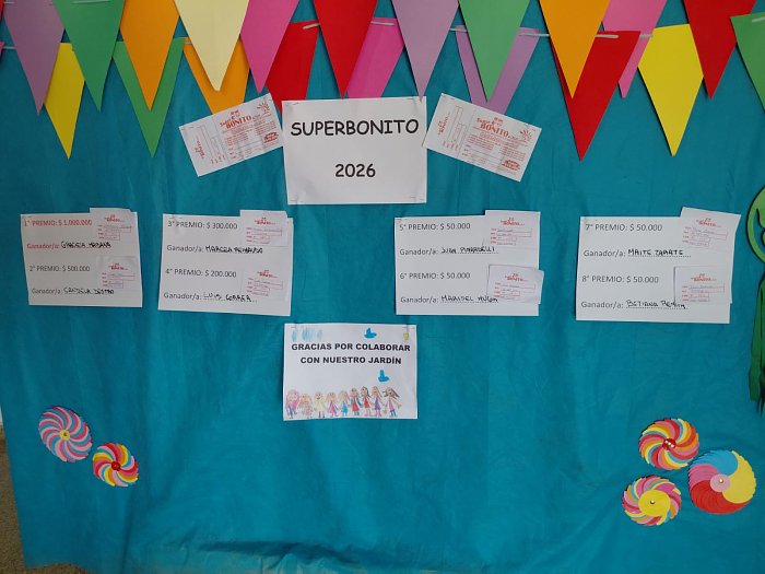 El Jardín 165 de Suardi sorteó el Super Bonito 2026