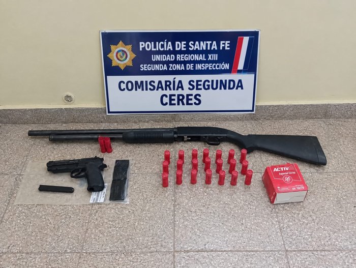 Ceres y Hersilia: Dos hechos con armas de fuego terminaron con detenidos
