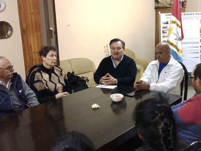 Michlig visitó la localidad de Moisés Ville