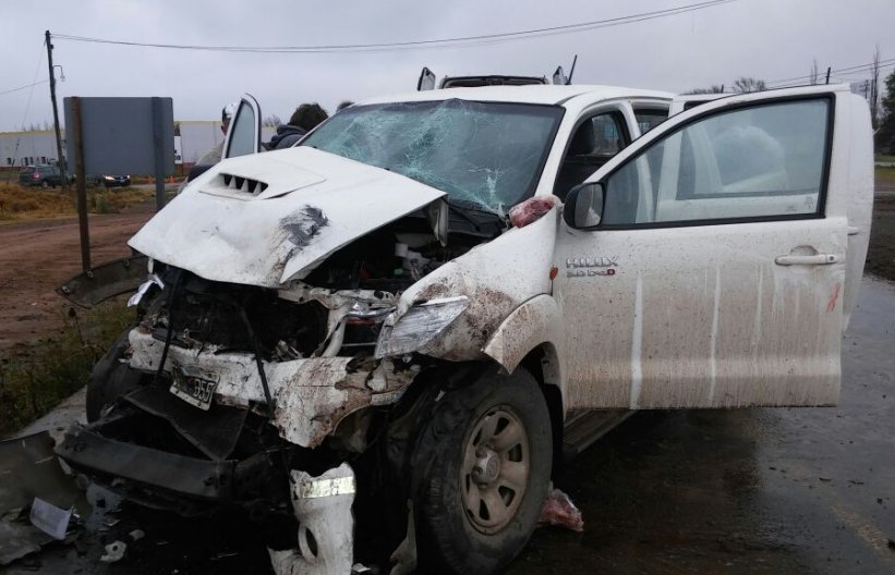 Varios lesionados en choque de camionetas en Sunchales