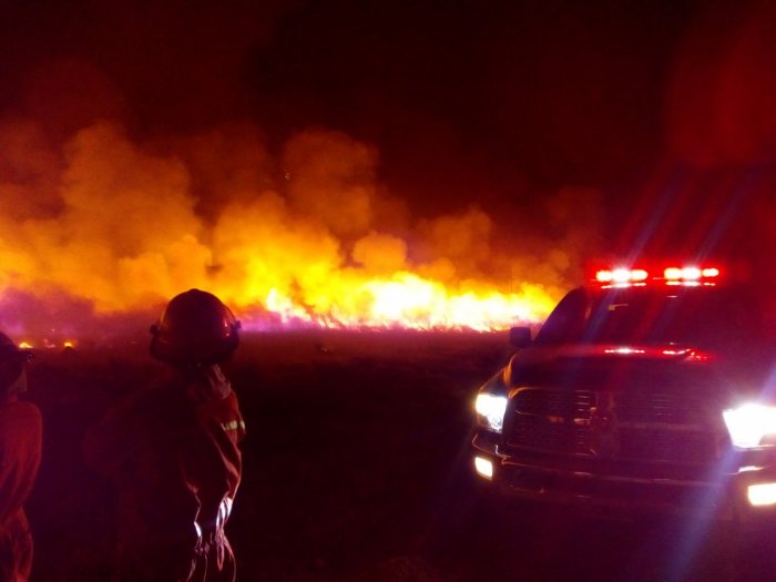 Incendio afectó campos en la zona de Devoto