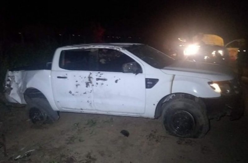 Vuelco en un camino rural de Morteros