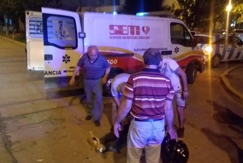 Motociclista lesionado en un accidente en Brinkmann