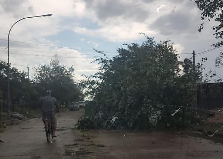 Fuerte tormenta provocó daños en Miramar
